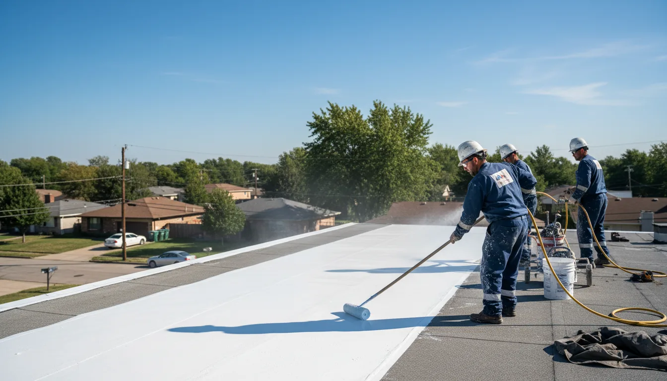 Commercial roof coating in Louin, MS near me